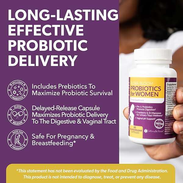 Complete Vaginal Probiotics for Women - w/Added Cranberry, D-mannose to Promote Urinary Tract, Bladder, Gut & Vaginal Health - pH Balance for Women - Support UTI, BV, YI - 60 Vegan Capsules - Image 3