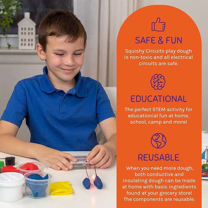Squishy Circuits Standard Kit - Explore Electrical Circuits with Play Dough - STEM Science Kits for Kids Age 8-12 - Fun and Educational at Home, Classroom, Camp, and More! - Image 7