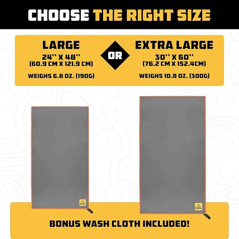 Wise Owl Outfitters Microfiber Camping Towel - Quick Dry Towel for Travel, Backpacking, Hiking, Beach, Gym & Yoga - Compact, Fast Drying & Lightweight - Image 3