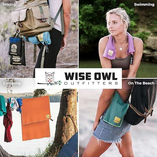 Wise Owl Outfitters Microfiber Camping Towel - Quick Dry Towel for Travel, Backpacking, Hiking, Beach, Gym & Yoga - Compact, Fast Drying & Lightweight - Image 7