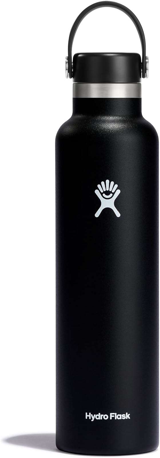Hydro Flask Water Bottle - Insulated Stainless Steel - Non Spill, Leakproof in 24 Oz Black - Image 1