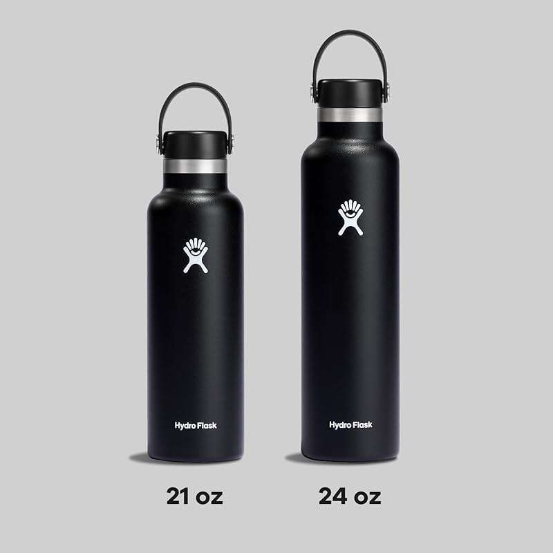 Hydro Flask Water Bottle - Insulated Stainless Steel - Non Spill, Leakproof in 24 Oz Black - Image 9