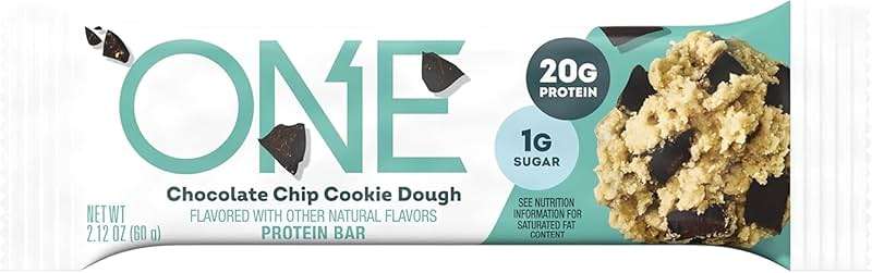 ONE Protein Bars, Chocolate Chip Cookie Dough, Gluten Free with 20g Protein and 1g Sugar, Pantry Staples, 2.12 oz (12 Count) - Image 6