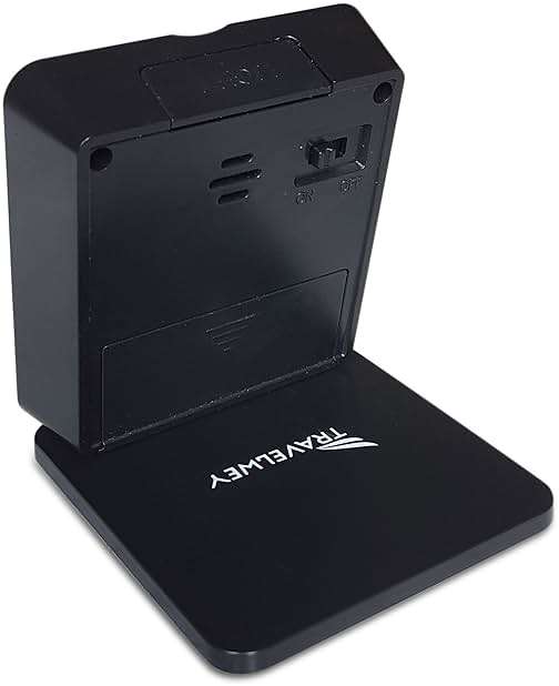 Digital Travel Alarm Clock - No Bells, No Whistles, Simple Basic Operation, Loud Alarm, Snooze, Small and Light, ON/Off Switch, 2 AAA Battery Powered, Black - Image 3