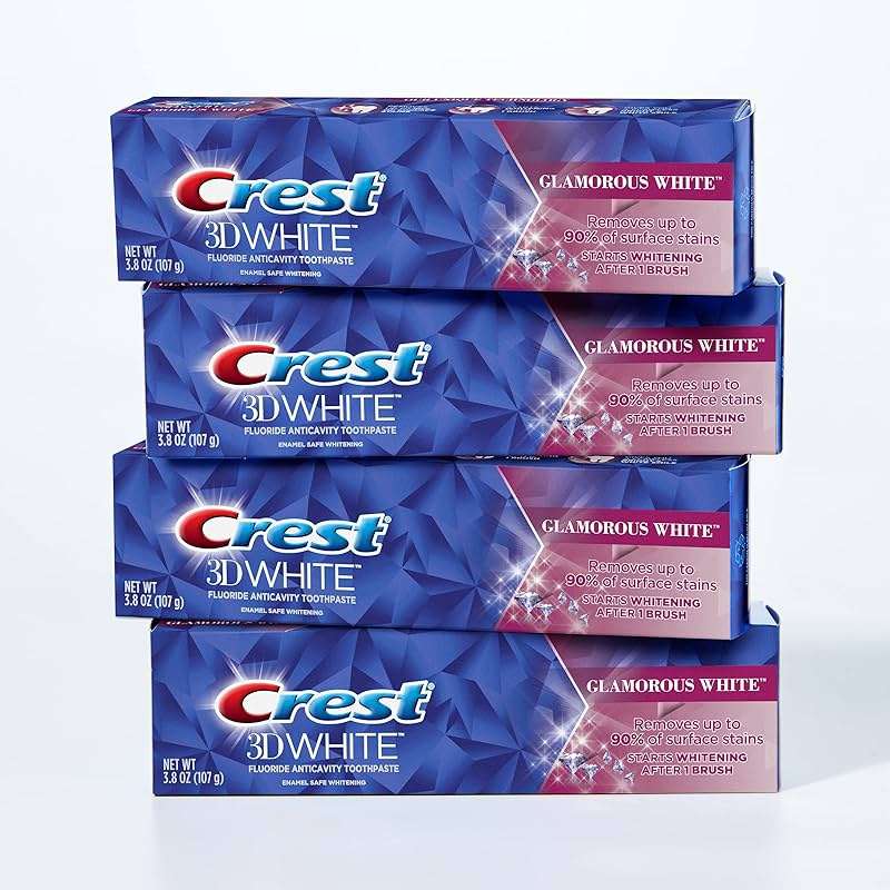 Crest Toothpaste 3D Glamorous White, Mint, (Packaging May Vary) 3.8 Oz, Pack of 4 - Image 5