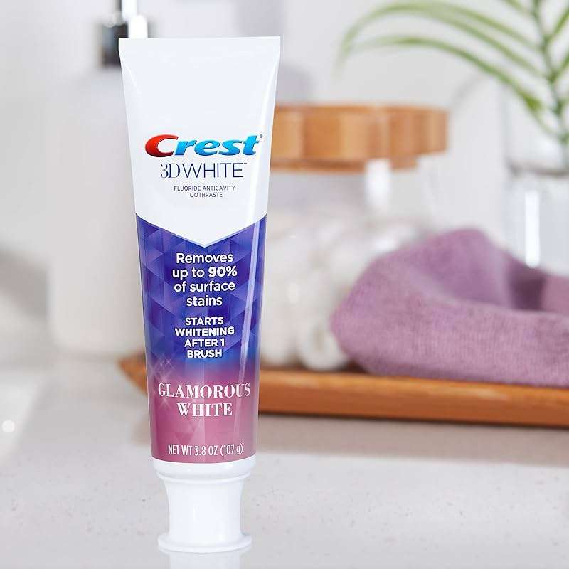 Crest Toothpaste 3D Glamorous White, Mint, (Packaging May Vary) 3.8 Oz, Pack of 4 - Image 6