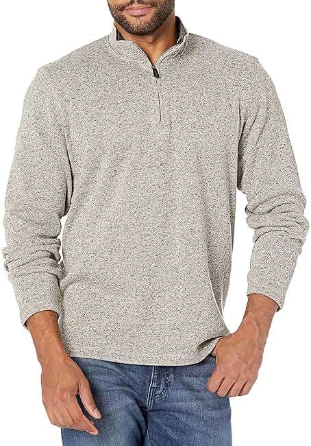 Wrangler Authentics Men's Long Sleeve Fleece Quarter-zip - Image 1