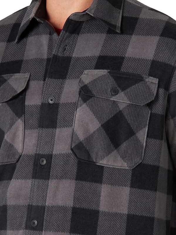 Wrangler Authentics Men's Long Sleeve Heavyweight Fleece Shirt - Image 3