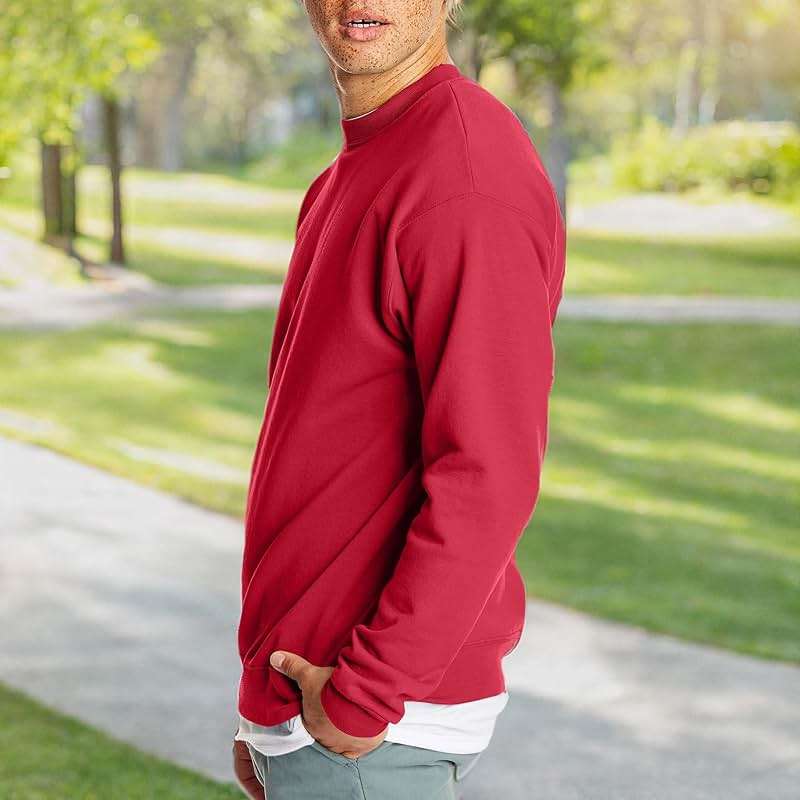 Hanes Men's Sweatshirt, EcoSmart Fleece Crewneck Sweatshirt, Big & Tall Available, 1 or 2-Pack - Image 8