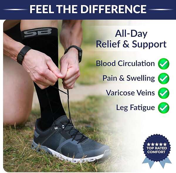 SB SOX Compression Socks for Men & Women (20-30mmHg) – Best Compression Socks for Flying, Medical, Sports, Wide Calf Fit, and Daily Wear - Image 2