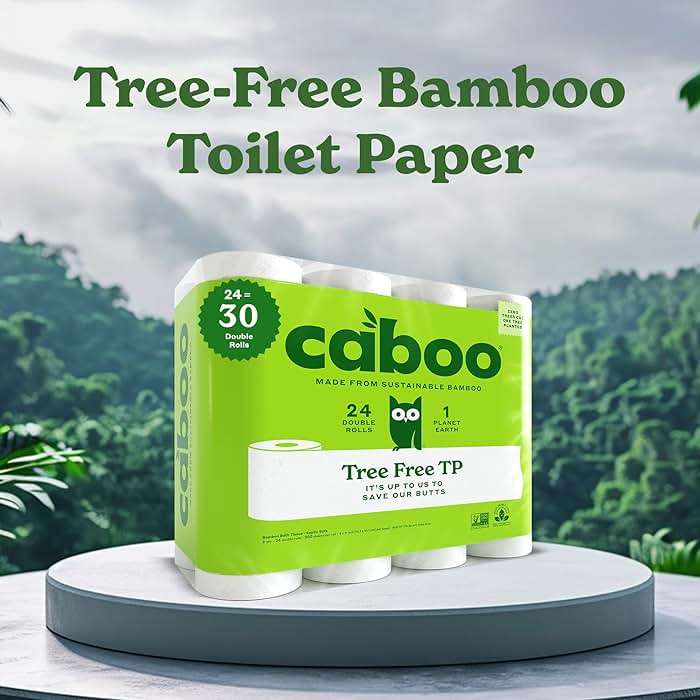 Caboo Tree Free Toilet Paper | Septic Safe, Eco Friendly, Chemical Free, Non Toxic | 2 Ply Toilet Tissue, Pack of 24 Double Rolls, 300 Sheets Per Roll - Image 3