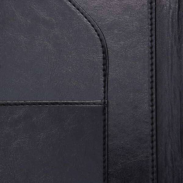 Padfolio Clipboard Folder Portfolio, Mymazn Faux Leather Storage Clipboard with Cover for Legal Pad Holder Letter Size A4 Writing Pad for Business School Office Conference Notepad Clip Boards (Black) - Image 4