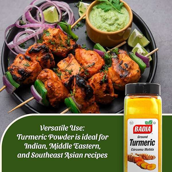 Badia Ground Turmeric Powder, 16 oz - Curcuma Spice for Cooking | Earthy golden turmeric powder adds warm flavor and vibrant color to curries, rice, soups, vegetables, and spice blends - Image 3
