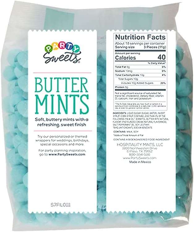 Party Sweets Blue Buttermints, Appx. 350 pieces from Hospitality Mints, 2.75 Pound (Pack of 1) - Image 2