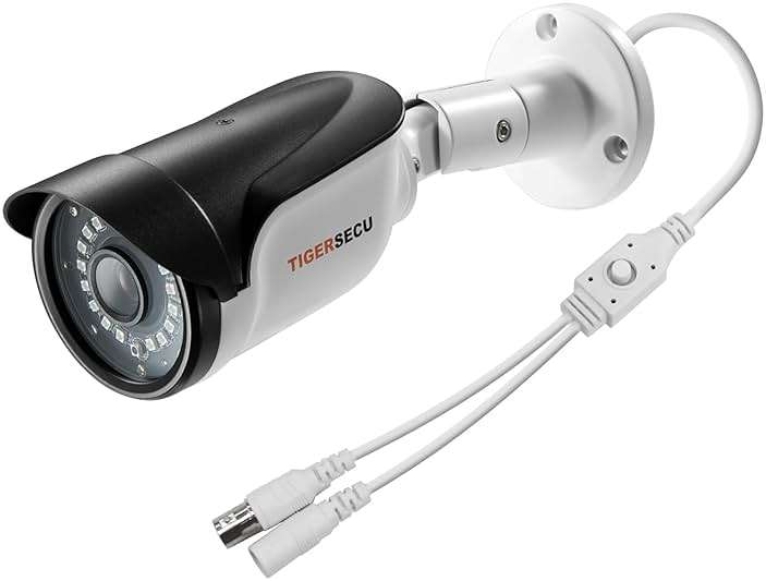 TIGERSECU 1080P Long Range Bullet Security Camera for DVR, Weatheproof for Indoor/Outdoor Use, Hybrid 4-in-1 OSD Switch for TVI/CVI/AHD/CVBS DVRs (Power Supply and Coaxial Cable Sold Separately) - Image 1