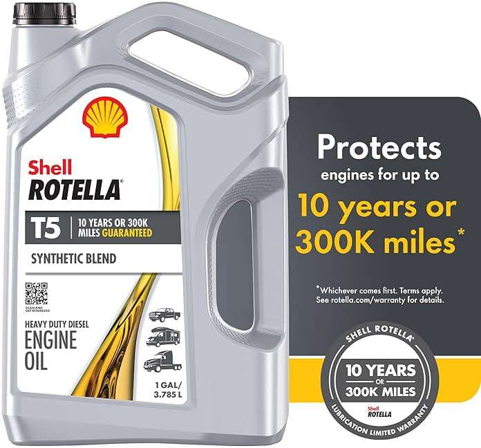 Shell Rotella T5 Synthetic Blend 15W-40 Diesel Engine Oil, 1 Gallon (3 Pack) - Image 3
