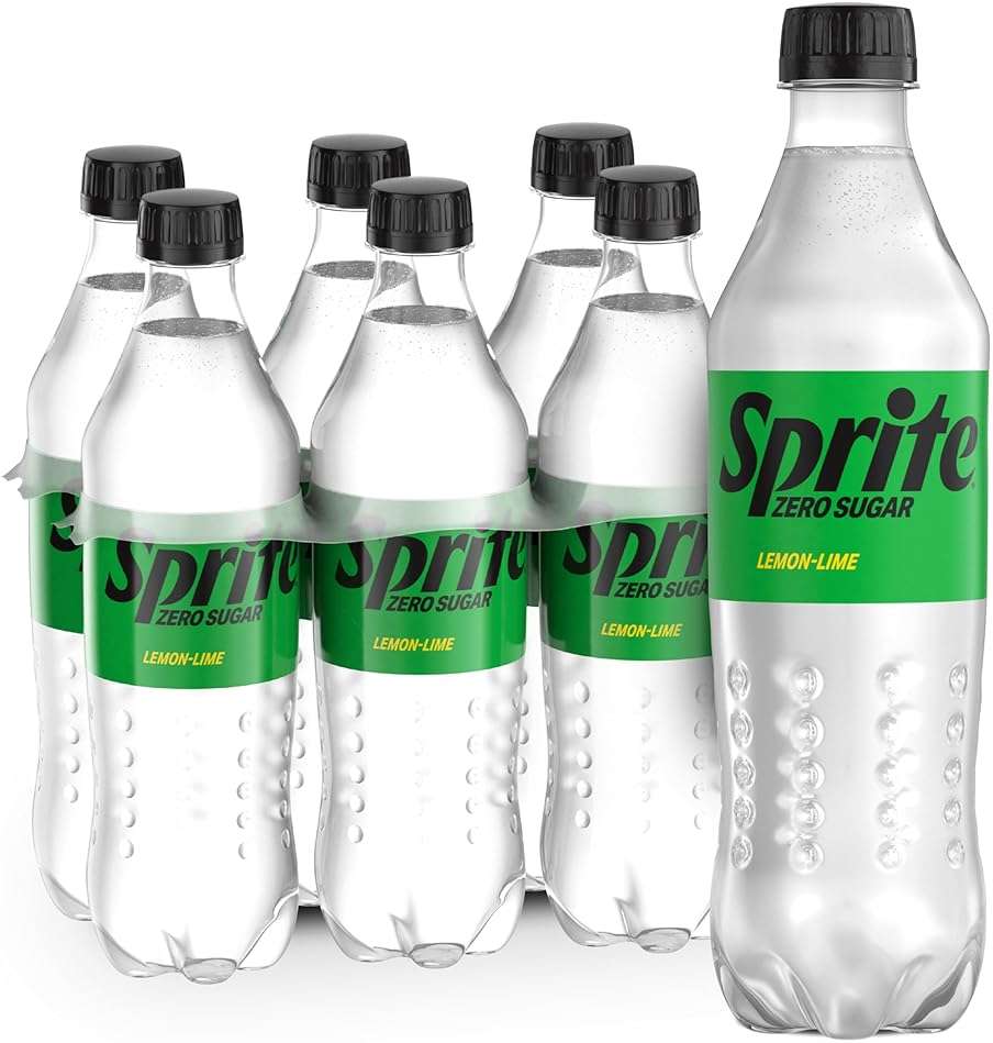 Sprite Zero Sugar Lemon Lime Diet Soda Pop Soft Drinks, 16.9 fl oz, 6 Pack - Image 1