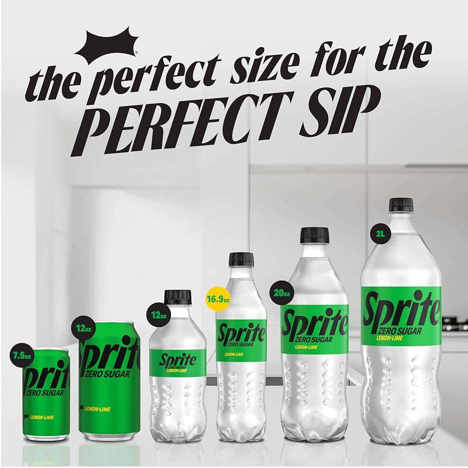 Sprite Zero Sugar Lemon Lime Diet Soda Pop Soft Drinks, 16.9 fl oz, 6 Pack - Image 5
