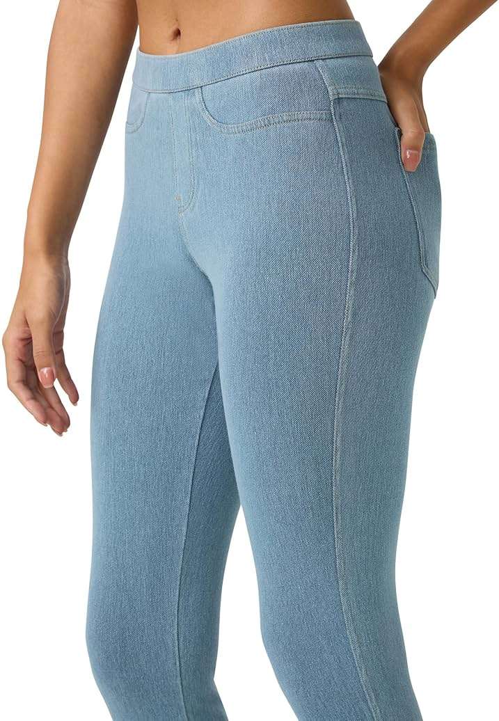 No nonsense Women’s Classic Denim Leggings, Jeggings for Women with Real Back Pockets, High Waisted Stretch Jeans - Image 4