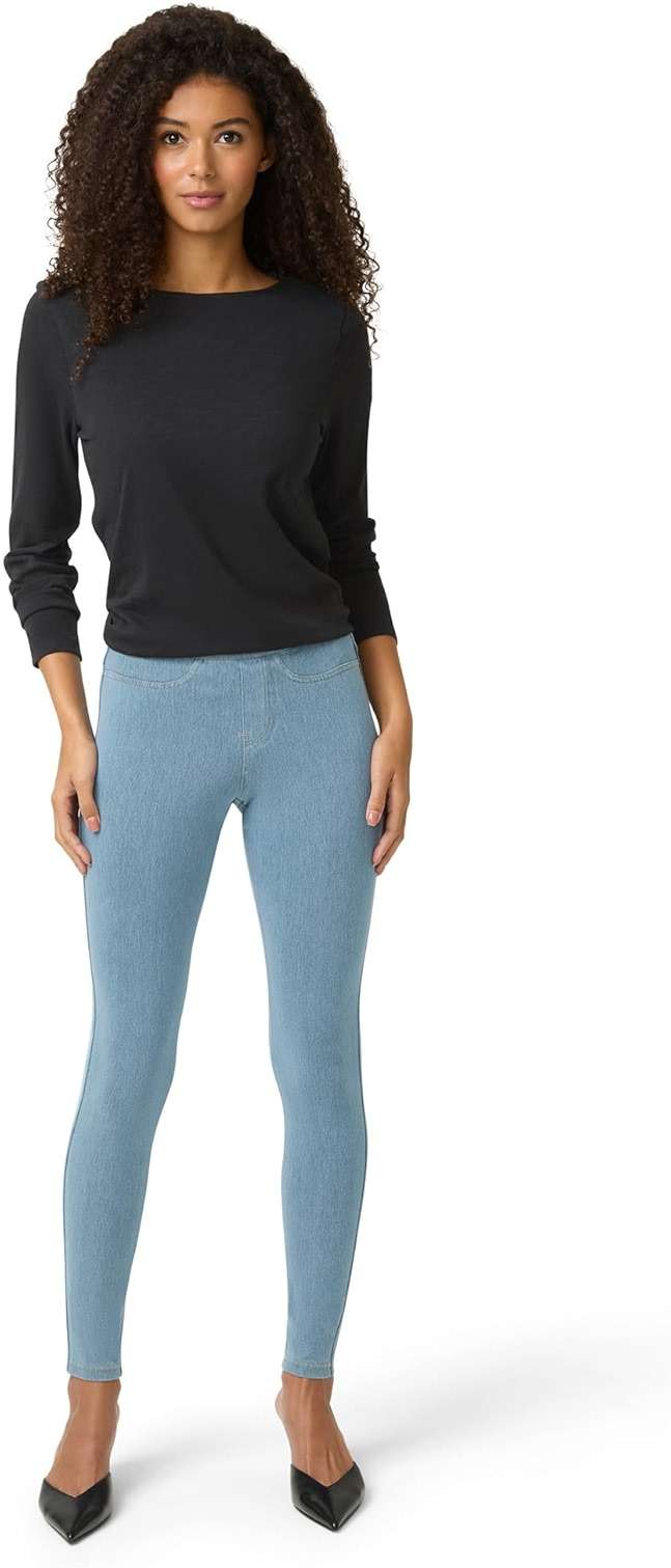 No nonsense Women’s Classic Denim Leggings, Jeggings for Women with Real Back Pockets, High Waisted Stretch Jeans - Image 5