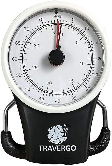 Go Green Power TR1300BK Travergo Analog Scale with Hook, Black (TR1300BK) - Image 2