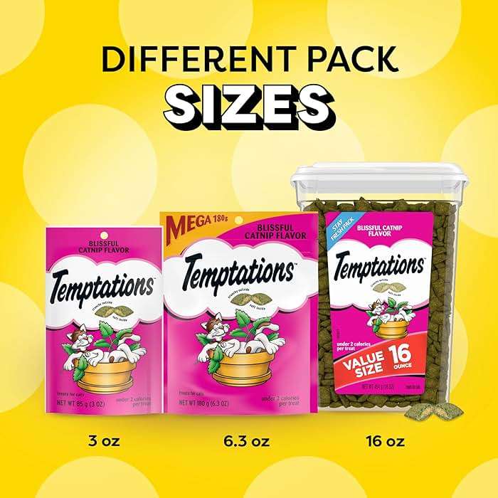 Temptations Cat Treats, Classic Crunchy and Soft Cat Treats, Blissful Catnip Flavor, Catnip Treats, 16 oz. Tub - Image 12