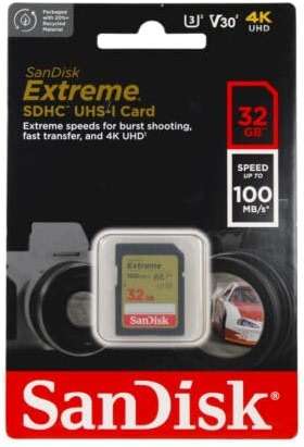 SanDisk 32GB Extreme SDHC UHS-I Memory Card - 90MB/s, C10, U3, V30, 4K UHD, SD Card - SDSDXVE-032G-GNCIN - Image 2