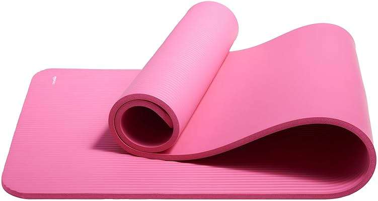 Amazon Basics 1/2 Inch Extra Thick Exercise Yoga Mat with Carrying Strap, Cushioned Support, for Fitness and Gym Workouts - Image 2