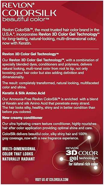 Revlon Colorsilk Beautiful Color, Permanent Hair Dye with Keratin, 100% Gray Coverage, Ammonia Free, 30 Dark Brown - Image 11