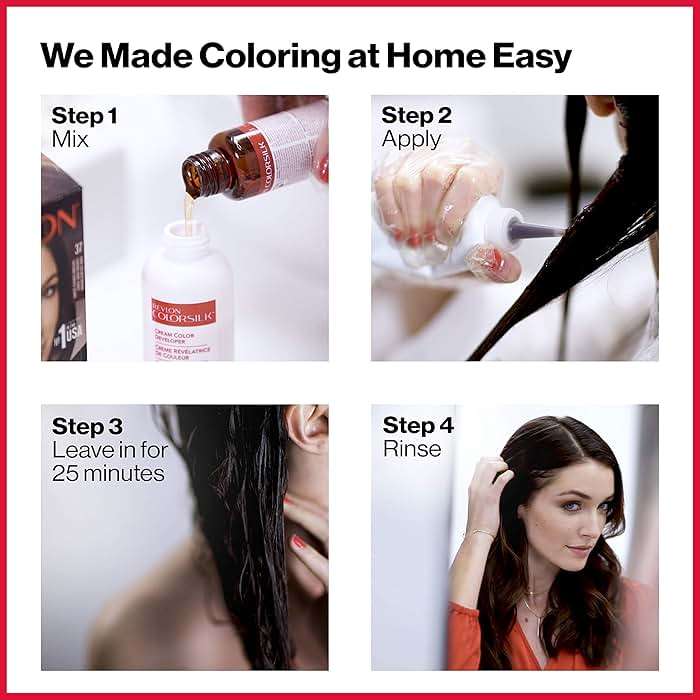 Revlon Colorsilk Beautiful Color, Permanent Hair Dye with Keratin, 100% Gray Coverage, Ammonia Free, 30 Dark Brown - Image 5