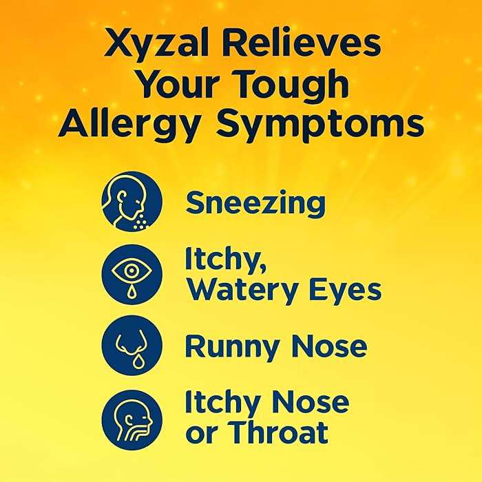 Xyzal 24 Hour Allergy Relief Medicine, Original Prescription Strength Antihistamine, Levocetirizine Dihydrochloride Tablets 5 mg, 55 Count - Image 4