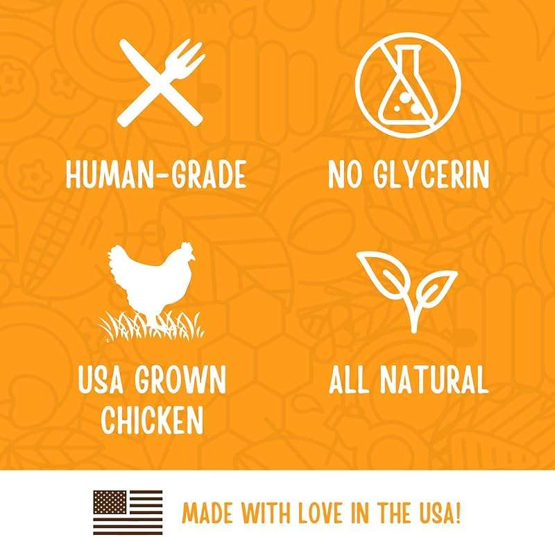 Full Moon Chicken Jerky Healthy All Natural Dog Treats Human Grade Made in USA Grain Free 12 oz - Image 6