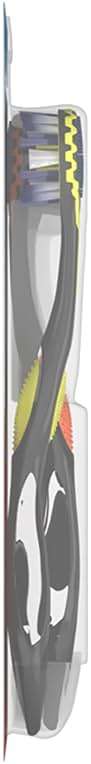 Colgate 360 Advanced Floss Tip Soft Bristle Toothbrush, 17x Thinner Bristles for Deep Reach Between Teeth, Ergonomic Handle with Soft Bristles and Tongue Cleaner, 4 Pack - Image 9