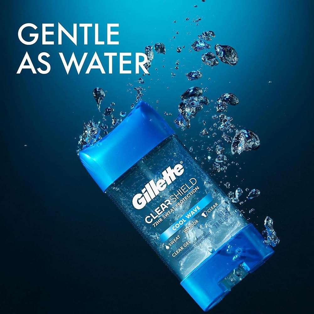 Gillette Antiperspirant Deodorant for Men, Cool Wave Scent, Clear Gel, 3.8 Oz (Pack of 3) - Image 4