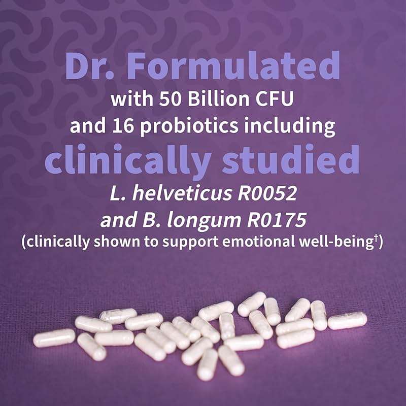 Garden of Life Dr. Formulated Probiotics Mood+ - 50 Billion CFU - Supports Relaxation & Digestive Health - Shelf Stable - 60 Vegetarian Capsules - Image 5