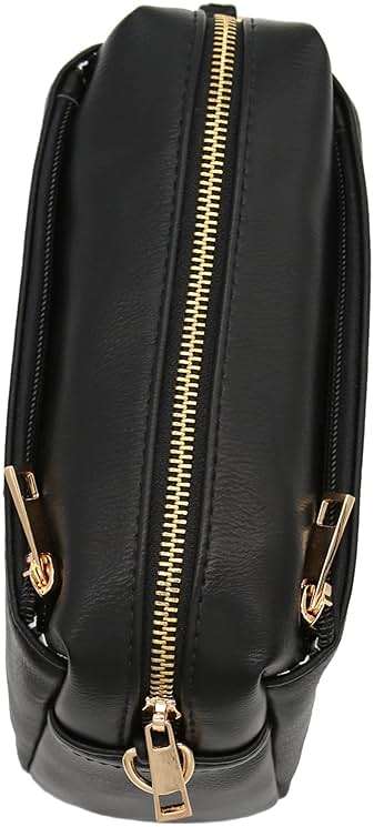 FashionPuzzle Triple Zip Small Crossbody Bag - Image 4