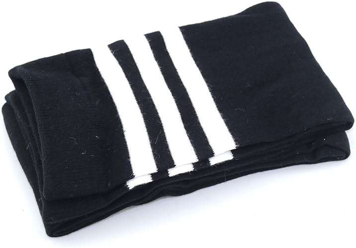 Bestjybt Women Thigh High Socks Cotton Warm Over the Knee High Leg Warmers Long Boot Socks with Stripes - Image 3