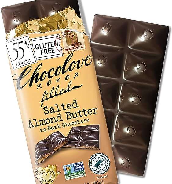 Chocolove, Chocolate Bar Dark Almond butter, 3.2 oz - Image 4