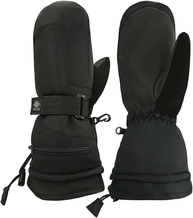 N'Ice Caps Men & Women Mittens Waterproof Winter Snow 100 Gram Thinsulate - Image 1