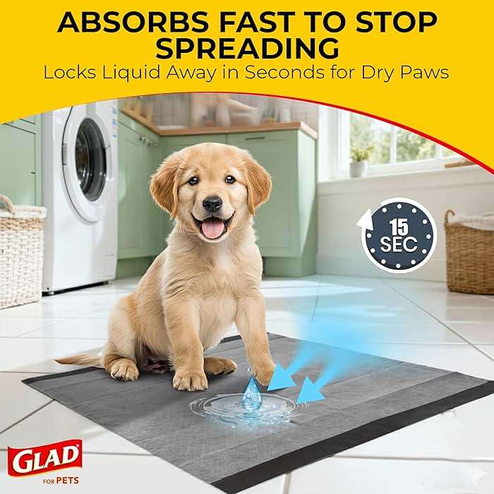Glad for Pets Black Charcoal Puppy Pads - 6-Layer Leak-Proof Construction, Activated Carbon Odor Control, Pheromone Attractant - Disposable Dog Pee Pads for Potty Training, 23 x 23 in, 100 Count - Image 5