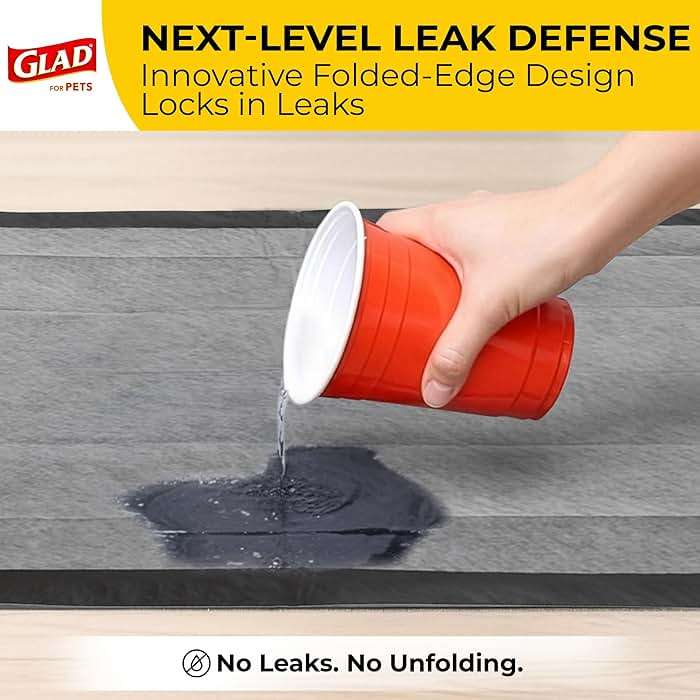 Glad for Pets Black Charcoal Puppy Pads - 6-Layer Leak-Proof Construction, Activated Carbon Odor Control, Pheromone Attractant - Disposable Dog Pee Pads for Potty Training, 23 x 23 in, 100 Count - Image 6