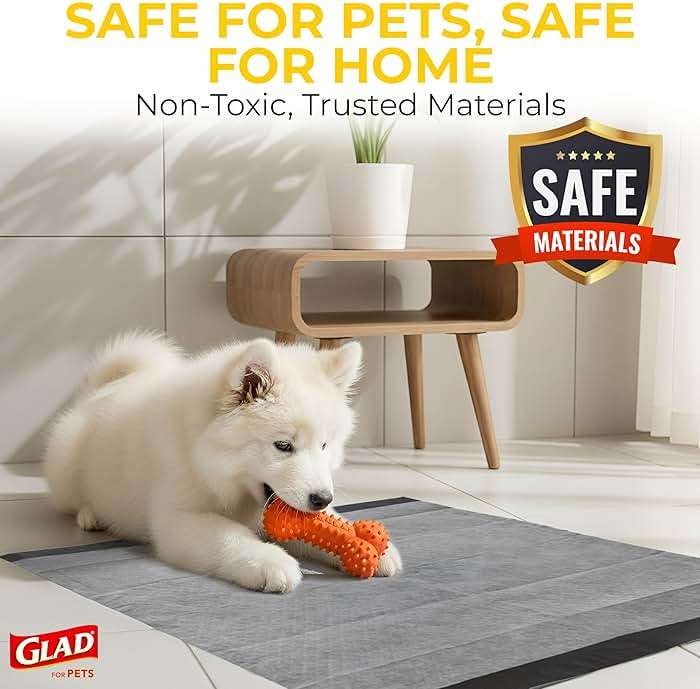 Glad for Pets Black Charcoal Puppy Pads - 6-Layer Leak-Proof Construction, Activated Carbon Odor Control, Pheromone Attractant - Disposable Dog Pee Pads for Potty Training, 23 x 23 in, 100 Count - Image 8