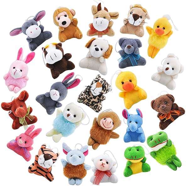 JOYIN 24 Pack Mini Animal Plush Toy Assortment (24 Units 3" Each), Animals Keychain Decoration for Kids, Small Stuffed Animal Bulk for Kids, Carnival Prizes, School Gifts, Party Favor Goodie Bags - Image 2