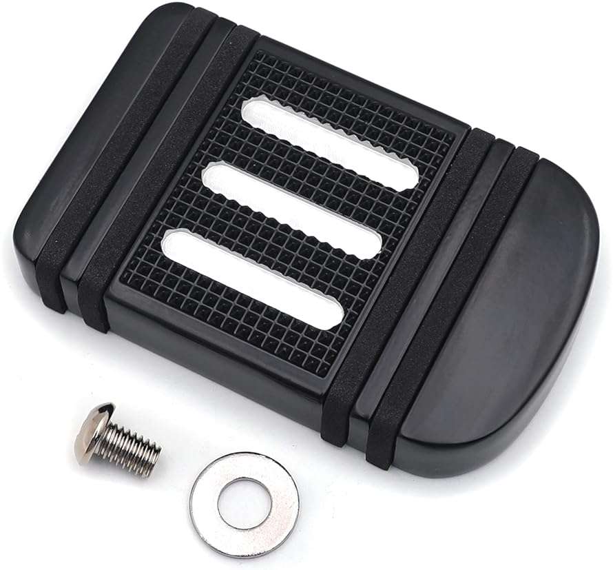 HTTMT MT216-100-BK Style 100- Black Large Brake Pedal Pad Compatible with Harley 1980-2017 Touring Trike (Road King/CVO Street Glide/Road Glide FLTRX) - Image 3