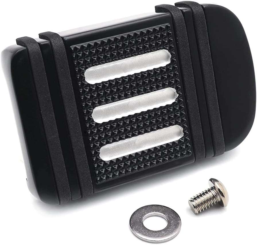 HTTMT MT216-100-BK Style 100- Black Large Brake Pedal Pad Compatible with Harley 1980-2017 Touring Trike (Road King/CVO Street Glide/Road Glide FLTRX) - Image 7