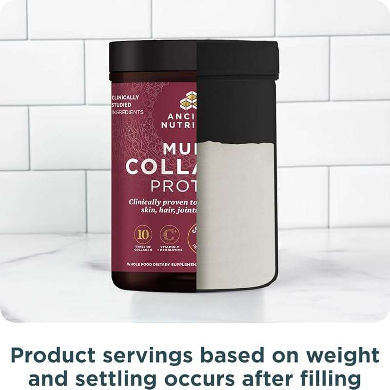 Ancient Nutrition Collagen Powder Protein with Probiotics, Unflavored Multi Collagen Protein with Vitamin C, 45 Servings, Hydrolyzed Collagen Peptides Supports Skin and Nails, Gut Health, 16oz - Image 8