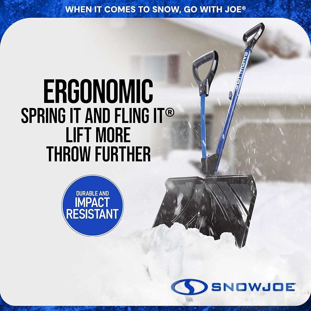 Snow Joe Snow Shovel with 18-Inch Blade and Assist Handle, 3.5 Lbs - Heavy-Duty Lightweight Shoveling Tool for Ice Removal, Shovelution SJ-SHLV01 - Image 5
