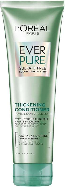 L'Oreal Paris Thickening Sulfate Free Conditioner, Thickens + Strengthens Thin, Fragile Hair, Hair Care with Rosemary Leaf, EverPure, 8.5 Fl Oz (Packaging May Vary) - Image 1