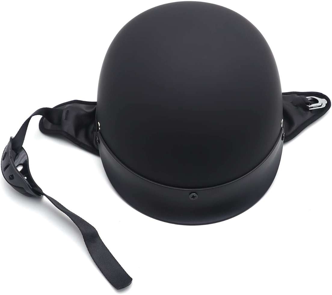 HTTMT MT506-001-S DOT Certified Matte Black Flat Black Compatible with Harley Davidson Half Face Helmet Chopper Cruiser Biker Size S - Image 8