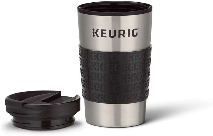 Keurig Stainless Steel Insulated Coffee Travel Mug, Fits Under Any Keurig K-Cup Pod Coffee Maker, 12 Oz, Stainless Steel - Image 3